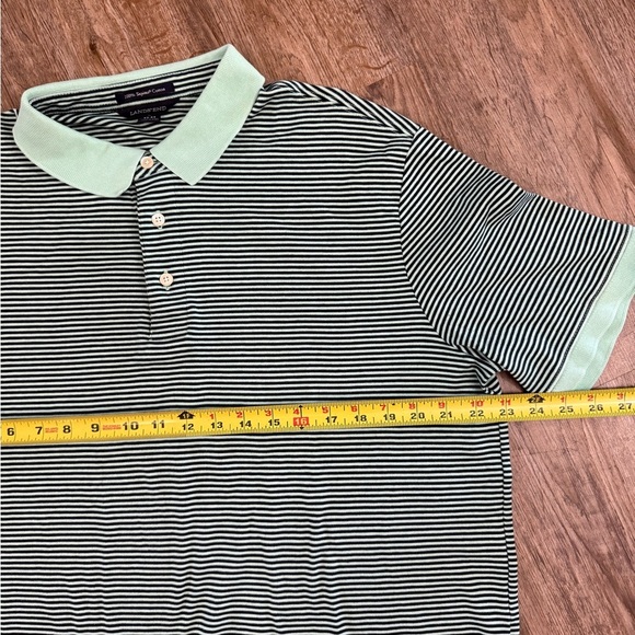 Lands’ End • 100% Supima Cotton Striped Polo - Picture 3 of 10
